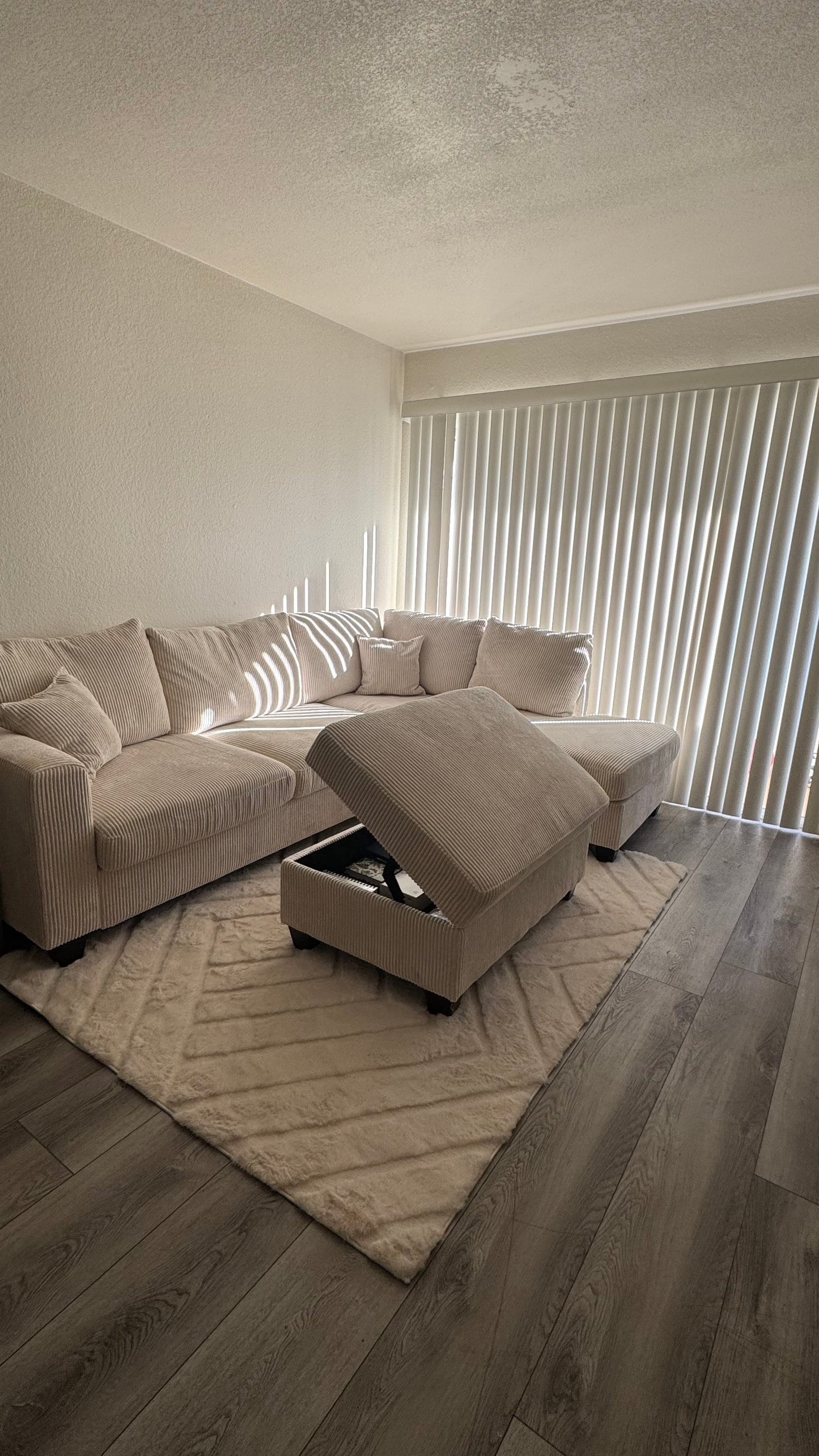 Couch sectional corduroy